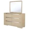 Coaster Fine Furniture 225083M Ladera - 6-Drawer Bedroom Dresser And Mirror - Light Elm