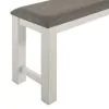 Liberty Furniture 182-B900124 Brook Bay - Upholstered Counter Bench - Textured White / Carbon Gray