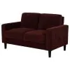Coaster Fine Furniture 511212 Ruth - Fabric Upholstered Track Arm Loveseat - Rust Red