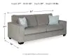 Ashley Furniture 8721439 Ashley Furniture 8721439 Altari - Queen Sofa Sleeper - Alloy
