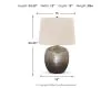 Ashley Furniture L207314 Magalie - Metal Table Lamp  - Antique Silver Finish