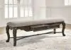 Ashley Furniture D947-00 Maylee - Upholstered Storage Bench - Dark Brown