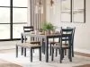 Ashley Furniture D399-325 Ashley Furniture D399-325 Gesthaven - Dining Room Table Set (Set of 6) - Natural / Blue