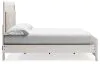 Ashley Furniture B2640B50 Altyra - King Panel Bed With Upholstered Headboard - White