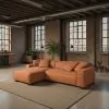 Intercon SY-SC-CRTLAF-RST-LAF Carter - Left Side Facing Chaise - Aumerry New Buck Rust