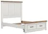 Ashley Furniture B4615B7 Ashley Furniture B4615B7 Savonport - Queen Panel Storage Bed With Storage Footboard - White / Brown