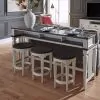 Liberty Furniture 417-OT9000 Allyson Park - Console Stool - Wirebrushed White / Charcoal