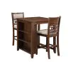 New Classic D1701-32S-CHY New Classic D1701-32S-CHY Gia - Counter Table With 2 Chairs & Storage Shelf - Cherry