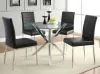 CoasterEveryday 120760 Vance - Round Glass Top Asterisk Dining Table - Chrome