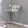 CoasterEssence 720499 Lille - Glass Top Entryway Sofa Console Table Accents - Chrome