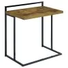 CoasterEveryday 936122 Dani - Rectangular C-Shaped Sofa Side Table - Rustic Nutmeg