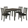 Coaster Fine Furniture 150410 Parkwood - 5 Piece Square Dining Table Set - Charcoal