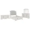 New Classic 00-493W-35N New Classic 00-493W-35N Lyndhurst - 5/0 Queen 5 Piece Bedroom Set (Bed, Dresser, Mirror, 2 Nightstands) - White