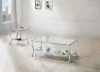 Coaster Fine Furniture 720338-S2 Saide - 2 Piece Glass Top Coffee And End Table Set - Chrome