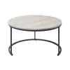 New Classic T4161-4P Forma - 4 Piece Occasional Set (1 Coffee, 1 Large End Table & 1 Stool, 1 Small End Table) - Black / White / Gray