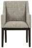 Ashley Furniture D984-01A Burkhaus - Dining UPH Arm Chair (Set of 2) - Beige / Dark Brown
