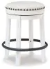Ashley Furniture D546-324 Ashley Furniture D546-324 Valebeck - UPH Swivel Stool  - White / Black