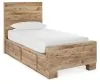 Ashley Furniture B1050B28 Ashley Furniture B1050B28 Hyanna - Twin Panel Bed With 2 Side Storage - Tan