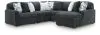 Ashley Furniture 98105S23 Ashley Furniture 98105S23 Midnight-Madness - 5-Piece Sectional With RAF Corner Chaise - Gunmetal