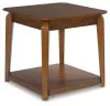 Ashley Furniture T596-2 Trenmour - Square End Table - Medium Brown