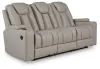 Ashley Furniture PC8330589 Elevate Edges - Reclining Sofa With Drop Down Table - Coin