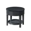 New Classic T3881-20 Tate - Round One Drawer End Table - Black
