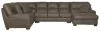 Jackson Furniture Industries 4043/30/62/76-19 Royce - 3 Piece Sectional With RSF Chaise - Brown