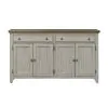Liberty Furniture 652-SR6838 Farmhouse Reimagined - Server - Antique White / Chestnut Tops