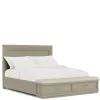 Riverside Furniture 73476-73473-73479 Cascade - Queen Upholstered Storage Bed With LED Light Strip - Dovetail