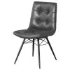 CoasterEssence 110302 Aiken - Upholstered Dining Side Chair (Set of 4) - Charcoal