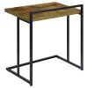 CoasterEveryday 936122 Dani - Rectangular C-Shaped Sofa Side Table - Rustic Nutmeg