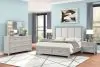 New Classic 00-2442-25N New Classic 00-2442-25N Fiona - 6/0 California King 5 Piece Bedroom Set (Bed & Dresser & Mirror & 2 Nightstands) - Gray