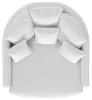 Jackson 71009-1400/21 Jackson 71009-1400/21 Matty - Round Accent Cuddle Chaise - White