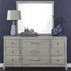 Liberty Furniture 694-BR-DM New Haven - Dresser & Mirror - Sanctuary White