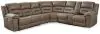 Ashley Furniture 83106S4 Ashley Furniture 83106S4 Ravenel - 4-Piece Power Reclining Sectional With Raf Power Reclining Loveseat With Console - Fossil