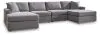 Ashley Furniture 92104S19 Ashley Furniture 92104S19 Modmax - 4-Piece Sectional With Laf And Raf Corner Chaises - Granite