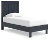 Ashley Furniture EB1528/231/245/155/111/292(2) Ashley Furniture EB1528/231/245/155/111/292(2) Simmenfort - 6 Pc. - Dresser, Chest, Twin Platform Bed, 2 Nightstands - Navy Blue