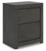 Ashley Furniture PCB3370-92 Fraluna - Two Drawer Night Stand - Charcoal