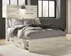 Ashley Furniture B192/31/36/46/87/84/50(2)/B100-12 Ashley Furniture B192/31/36/46/87/84/50(2)/B100-12 Cambeck - 8 Pc. - Dresser, Mirror, Chest, Full Panel Bed with 4 Storage Drawers - Whitewash