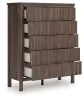 Ashley Furniture PCB2614-46 Pamytta - Five Drawer Wide Chest - Brown