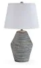 Ashley Furniture L100834 Lawrock - Terracotta Table Lamp - Antique Blue