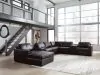 Ashley Furniture 74305S43 Ashley Furniture 74305S43 Modmax II - 8-Piece Sectional With LAF Corner Chaise And Storage Consoles - Black