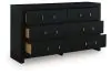 Ashley Furniture PCB1115-31 Ashley Furniture PCB1115-31 Maeling - Six Drawer Dresser - Black