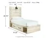 Ashley Furniture B192B13 Ashley Furniture B192B13 Cambeck - Twin Panel Bed With Side Storage Drawers - Whitewash