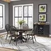 Liberty Furniture 186B-CD-5PDS Liberty Furniture 186B-CD-5PDS Carolina Crossing - 5 Piece Pedestal Table Set - Black / Antique Honey