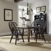Liberty Furniture 482-DR-5RLS Liberty Furniture 482-DR-5RLS Hearthstone Ridge - 5 Piece Rectangular Table Set - Dark Brown / Black