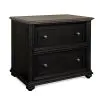 Riverside Furniture 64334 Regency - Lateral File Cabinet - Antique Oak / Matte Black