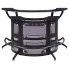 CoasterEssence 182135-S3 Dallas - 3 Piece Curved Freestanding Home Bar Cabinet - Black