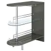CoasterEssence 101073 Adolfo - Rectangular 2-Tier Home Bar Table - Gray High Gloss