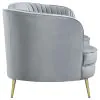 CoasterEssence 506865 Sophia - Upholstered Channel Tufted Loveseat - Gray
